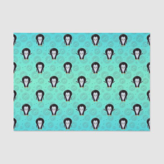 Cute Little Penguins Tissuepapier (Voorkant)