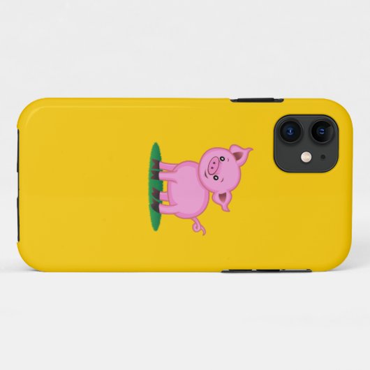 Cute Little Pig iPhone 5 Hoesje (Achterkant (horizontaal))