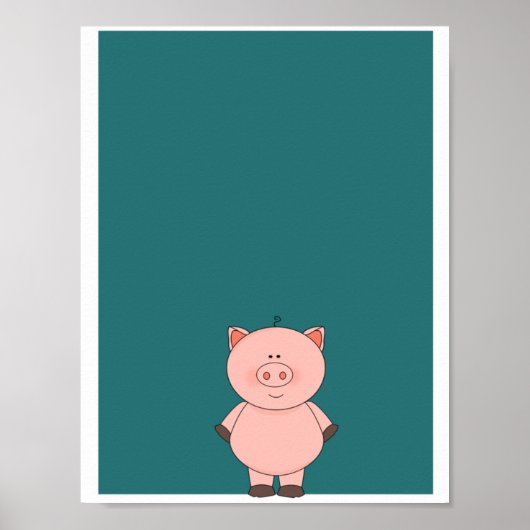Cute Little Pig poster (Voorkant)