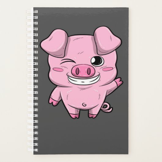 Cute Little Pig | Zoete wijn | Studentencadeau Planner (Voorkant)