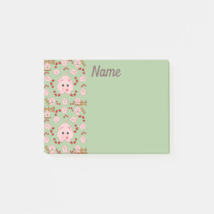 Cute Little Piggies en Hartjes Patroon Post-it® Notes