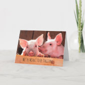 Cute Little Piggies Pig Piglets Love You Card Kaart (Voorkant)