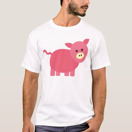 Cute Little Piggy T-shirt (Voorkant)