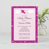 Cute Little Pink Airplane Boy Baby shower Kaart (Staand voorkant)