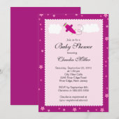 Cute Little Pink Airplane Boy Baby shower Kaart (Voorkant / Achterkant)