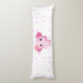 Cute Little Pink Baby Girl Elephant Lichaamskussen (Achterkant (Verticaal))