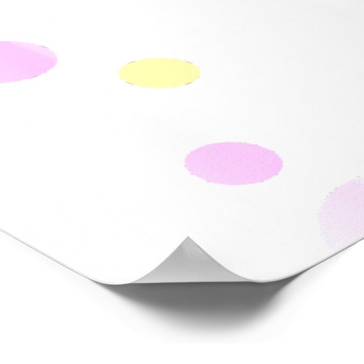 Cute Little Pink Baby Girl Elephant Poster (Hoek)