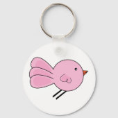 Cute Little Pink Bird Keychain (Voorkant)