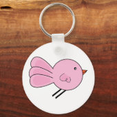 Cute Little Pink Bird Keychain (Voorkant)