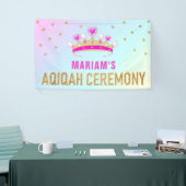 Cute Little Pink Princess Crown Aqiqah Spandoek (Beurs)