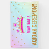 Cute Little Pink Princess Crown Aqiqah Spandoek (Verticaal)