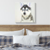 Cute Little Pomsky Puppy Canvas Afdruk (Insitu (Slaapkamer))