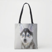 Cute Little Pomsky Puppy Tote Bag (Voorkant)