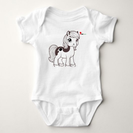 Cute Little Pony Chibi Paard Baby Body Romper (Voorkant)