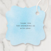 Cute Little Prince Elephant Blue Hartelijk dank Bedankjes Labels (Achterkant)