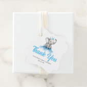 Cute Little Prince Elephant Blue Hartelijk dank Bedankjes Labels (In situ)