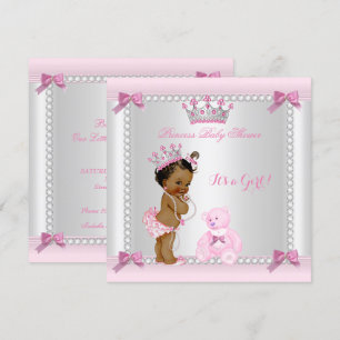 Cute Little Princess Baby shower Girl Ethnic Kaart
