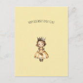 Cute Little Princess Girl Happy Birthday Card Briefkaart (Voorkant)