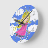 Cute Little Princess Girls Clock Ronde Klok (Hoek)