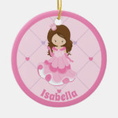 Cute Little Princess Pink Custom Keramisch Ornament (Voorkant)