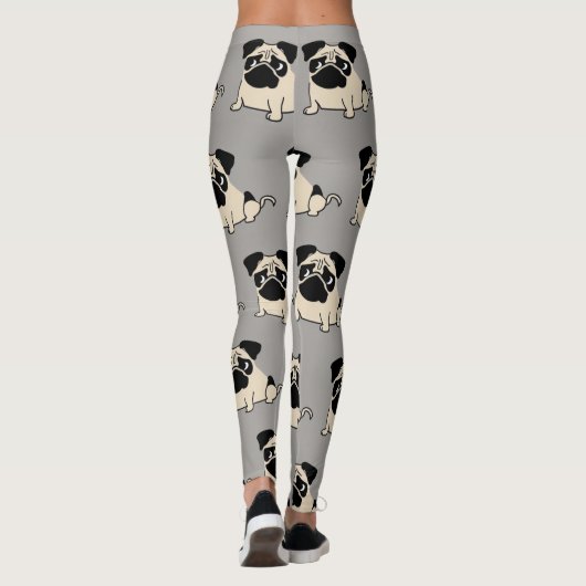 Cute Little Pug Leggings (Achterkant)