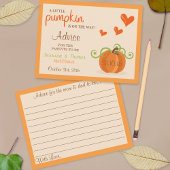 Cute Little Pumpkin Baby shower Advice Kaarten