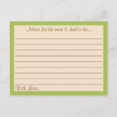 Cute Little Pumpkin Baby shower Advice Kaarten (Achterkant)