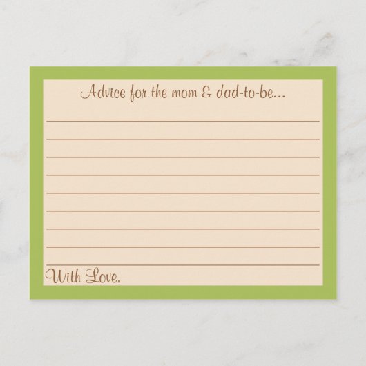 Cute Little Pumpkin Baby shower Advice Kaarten (Achterkant)