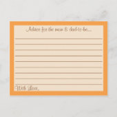 Cute Little Pumpkin Baby shower Advice Kaarten (Achterkant)