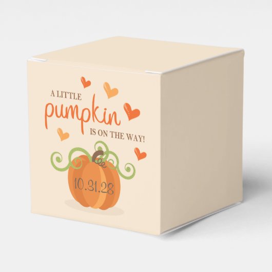 Cute Little Pumpkin Baby Shower Bedankdoosjes (Voorkant Zijde)