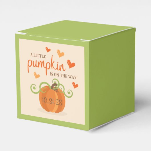 Cute Little Pumpkin Baby Shower Bedankdoosjes (Voorkant Zijde)