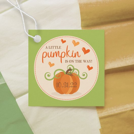 Cute Little Pumpkin-Baby shower Bedankjes Labels