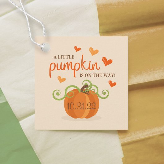 Cute Little Pumpkin-Baby shower Bedankjes Labels