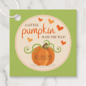 Cute Little Pumpkin-Baby shower Bedankjes Labels (Voorkant)