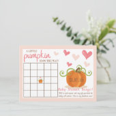Cute Little Pumpkin Baby shower Bingo Cards Kaart (Staand voorkant)