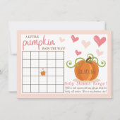 Cute Little Pumpkin Baby shower Bingo Cards Kaart (Voorkant)