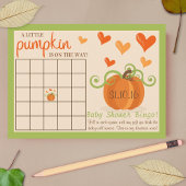 Cute Little Pumpkin Baby shower Bingo Cards Kaart