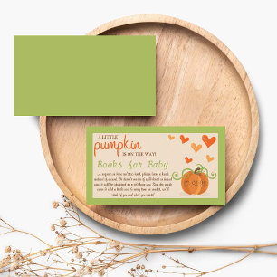 Cute Little Pumpkin Baby Shower Boek Verzoek Informatiekaartje