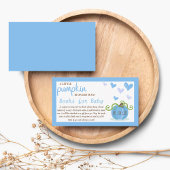 Cute Little Pumpkin Baby Shower Book Request Informatiekaartje