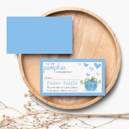 Cute Little Pumpkin Baby shower Diaper Raffle Informatiekaartje