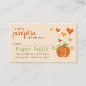 Cute Little Pumpkin Baby shower Diaper Raffle Informatiekaartje (Voorkant)