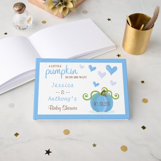 Cute Little Pumpkin Baby Shower Gastenboek (Voorkant open)
