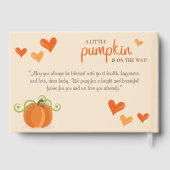 Cute Little Pumpkin Baby Shower Gastenboek (Achterkant)