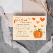 Cute Little Pumpkin Baby Shower Invitations Kaart