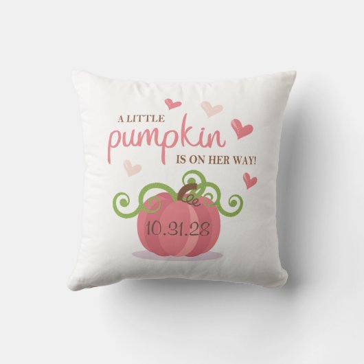 Cute Little Pumpkin Baby Shower Napkins Kussen (Achterkant)