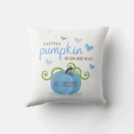 Cute Little Pumpkin Baby Shower Napkins Kussen (Achterkant)