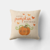 Cute Little Pumpkin Baby Shower Napkins Kussen (Achterkant)