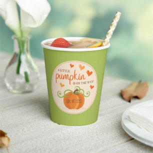 Cute Little Pumpkin-Baby shower Papieren Bekers
