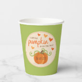 Cute Little Pumpkin-Baby shower Papieren Bekers (Achterkant)