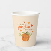Cute Little Pumpkin-Baby shower Papieren Bekers (Achterkant)